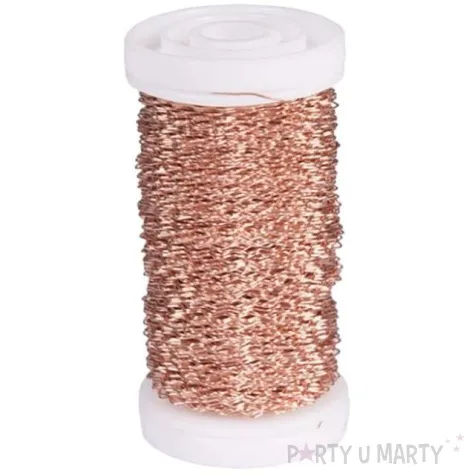 drucik florystyczny karbowany miedziany czakos 0 35 mm 100 m