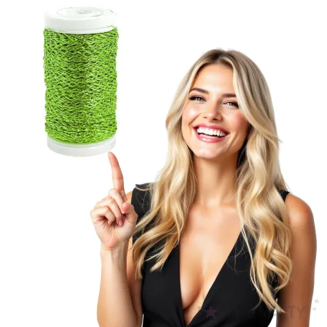 drucik florystyczny karbowany pistacjowy czakos 0 35 mm 100 m