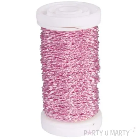 drucik florystyczny karbowany rozowy czakos 0 35 mm 100 m