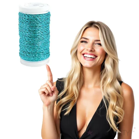 drucik florystyczny karbowany turkusowy czakos 0 35 mm 100 m