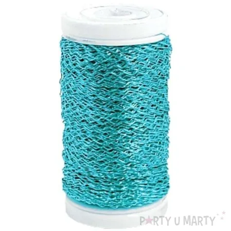 drucik florystyczny karbowany turkusowy czakos 0 35 mm 100 m