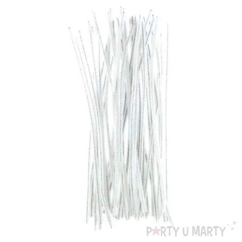 druciki kreatywne wyciory biale brewis 30 cm 40 szt