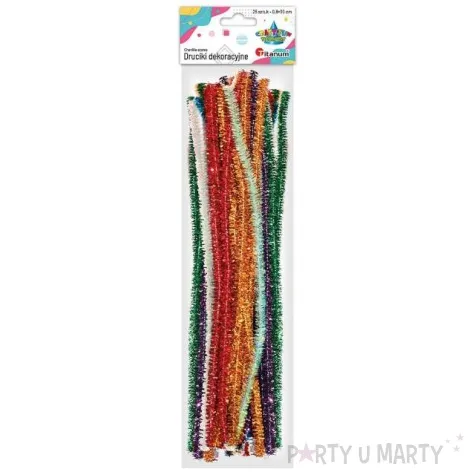 druciki kreatywne wyciory ciemne mix titanum 30 cm 25 szt