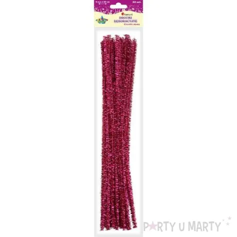 druciki kreatywne wyciory fuksja titanum 30 cm 30 szt