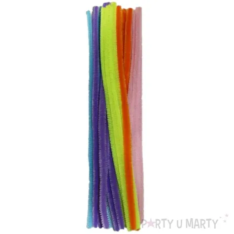 druciki kreatywne wyciory mix teczowy titanum 30 cm 25 szt