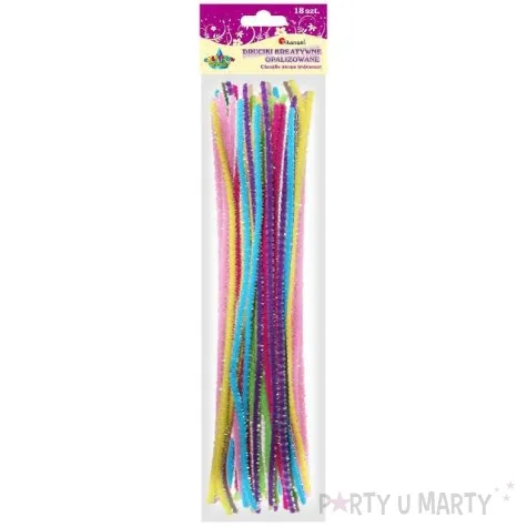 druciki kreatywne wyciory mix titanum 30 cm 18 szt