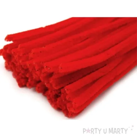 druciki kreatywne wyciory pluszowe czerwony brewis 30 cm 20 szt