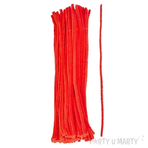 druciki kreatywne wyciory pluszowe czerwony brewis 30 cm 20 szt