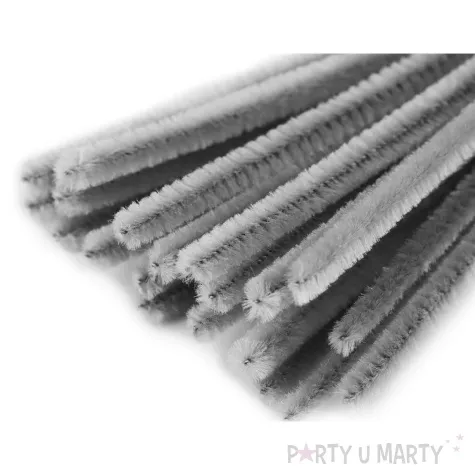 druciki kreatywne wyciory pluszowe szary brewis 30 cm 20 szt