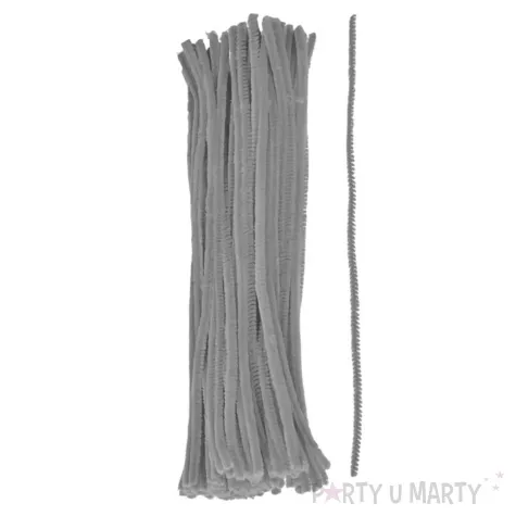 druciki kreatywne wyciory pluszowe szary brewis 30 cm 20 szt