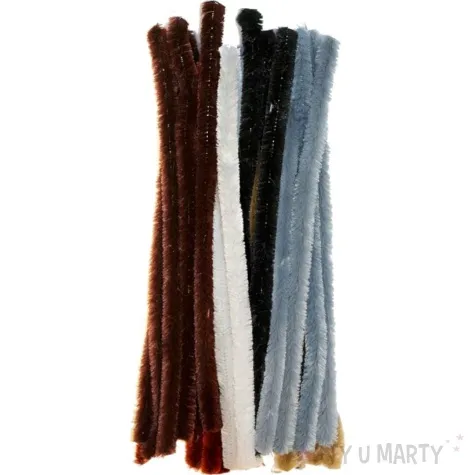 druciki kreatywne wyciory szare mix ciemny titanum 30 cm 25 szt