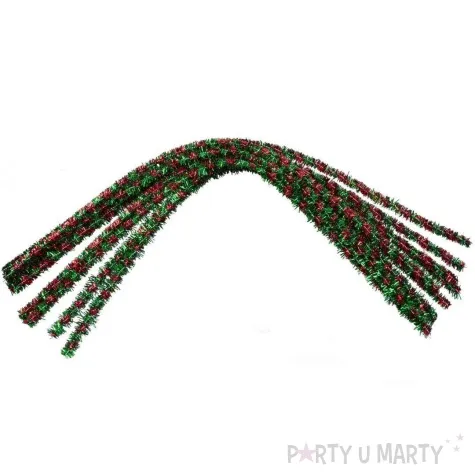 druciki kreatywne wyciory zielono czerwony brewis 30 cm 10 szt