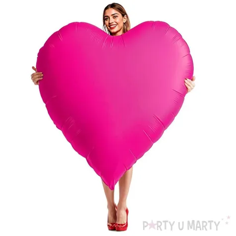 duzy balon foliowy serce xl prezent na walentynki dzien kobiet dekoracja na wesele rozowe 65