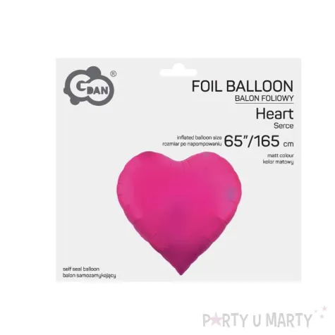 duzy balon foliowy serce xl prezent na walentynki dzien kobiet dekoracja na wesele rozowe 65