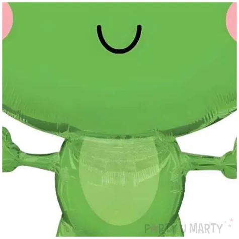 duzy balon foliowy zielona zaba dekoracja na dzien wiosny do szkoly przedszkola 29 shp