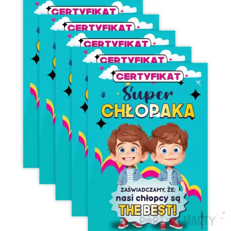 dyplom chlopaki sa the best a5 5 szt