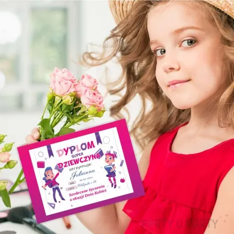 dyplom dla super dziewczyny a5