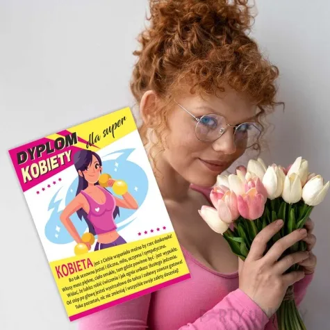 dyplom dla super kobiety wysportowanej a5