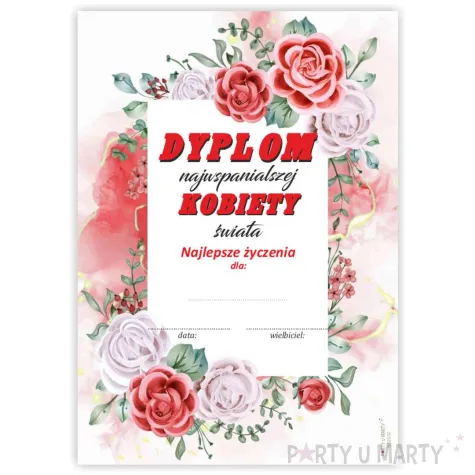 dyplom foto dla najwspanialszej kobiety swiata a5