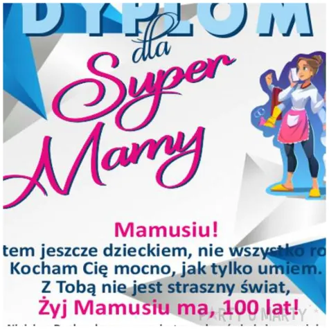 dyplom foto dla super mamy a5