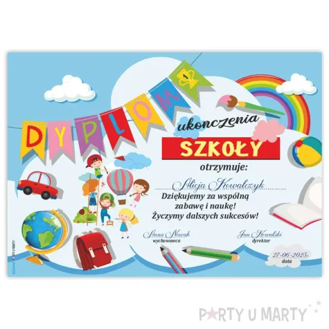 dyplom ukonczenia szkoly balon a5 5 szt