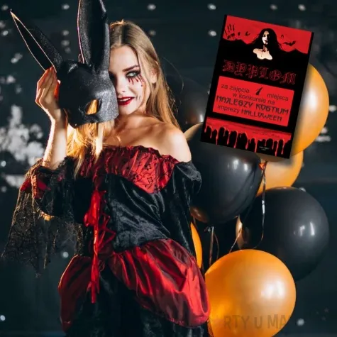 dyplom za najlepszy kostium sexy wamp czerwono czarny a5