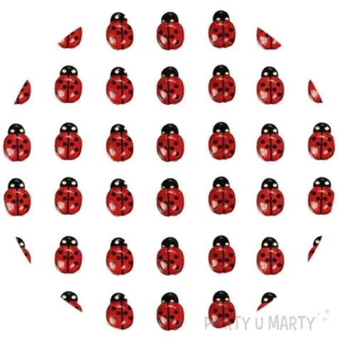 dzety samoprzylepne biedronki czerwone titanum 50 szt