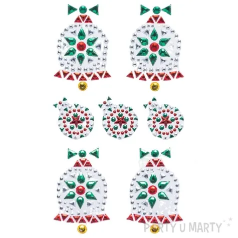 dzety samoprzylepne boze narodzenie dzwonki i bombki brewis 7 szt