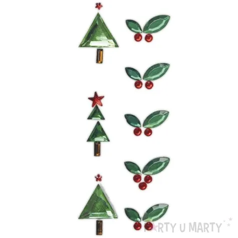 dzety samoprzylepne choinki i ostrokrzewy mix titanum 17 szt