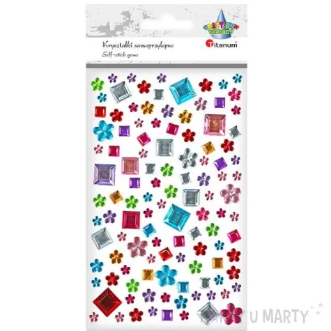 dzety samoprzylepne geometryczne krysztalki mix 100 szt titanum