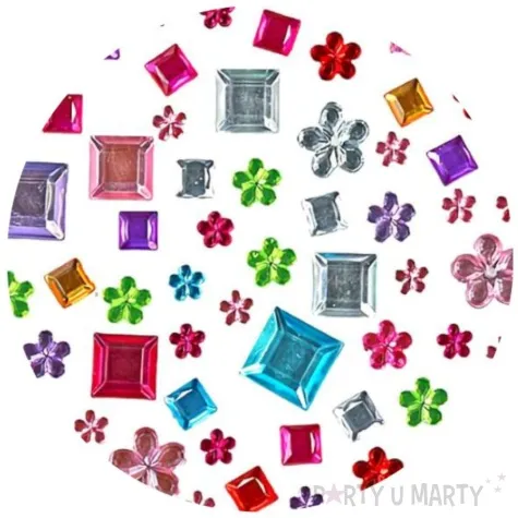 dzety samoprzylepne geometryczne krysztalki mix 100 szt titanum