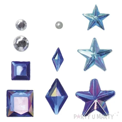 dzety samoprzylepne gwiazdki romby i diamenty niebieski titanum 39 szt