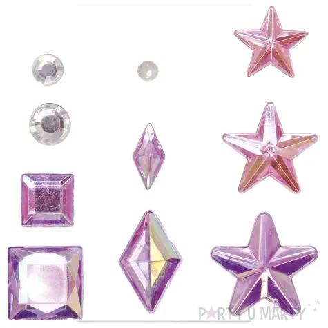 dzety samoprzylepne gwiazdki romby i diamenty rozowy titanum 39 szt