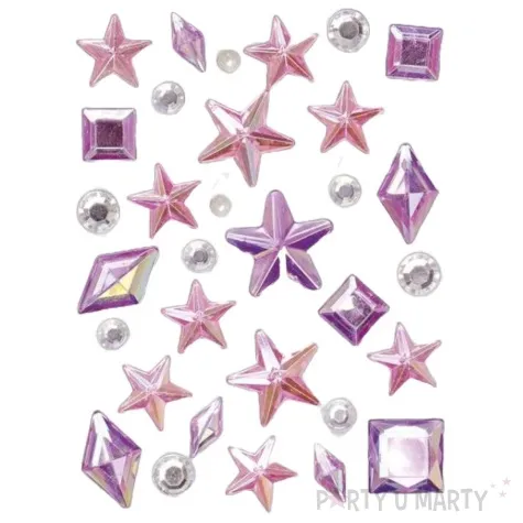 dzety samoprzylepne gwiazdki romby i diamenty rozowy titanum 39 szt