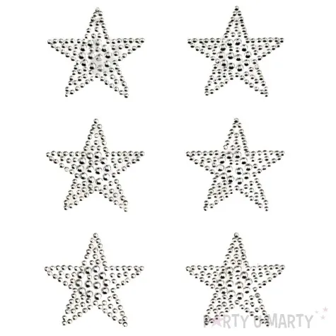 dzety samoprzylepne gwiazdki srebrny brewis 6 szt