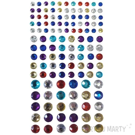 dzety samoprzylepne krysztalki 3d 4 6 8mm mix brewis 125 szt