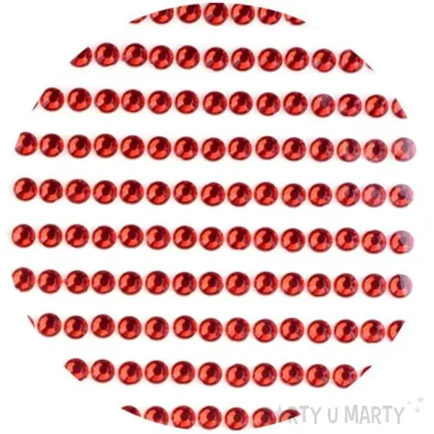 dzety samoprzylepne krysztalki 3d 4mm czerwone brewis