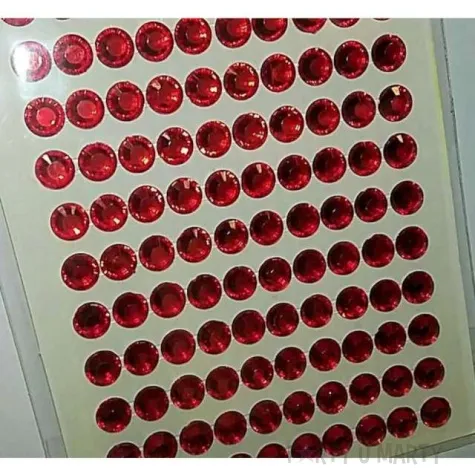 dzety samoprzylepne krysztalki 3d 6mm czerwone brewis