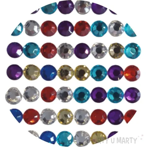 dzety samoprzylepne krysztalki 3d 8mm mix brewis 88szt