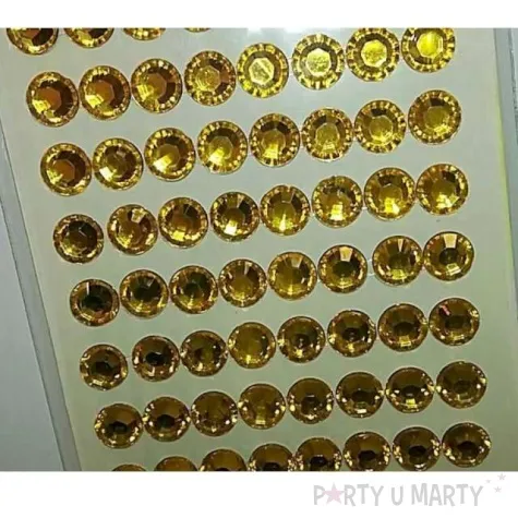 dzety samoprzylepne krysztalki 3d 8mm zlote brewis