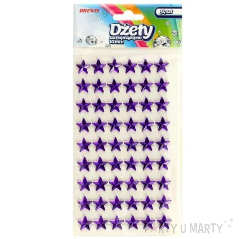 dzety samoprzylepne krysztalki 3d gwiazdki fioletowe brewis