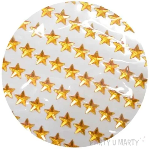 dzety samoprzylepne krysztalki 3d gwiazdki zlote brewis