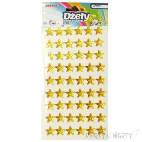 dzety samoprzylepne krysztalki 3d gwiazdki zlote brewis