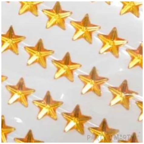dzety samoprzylepne krysztalki 3d gwiazdki zlote brewis
