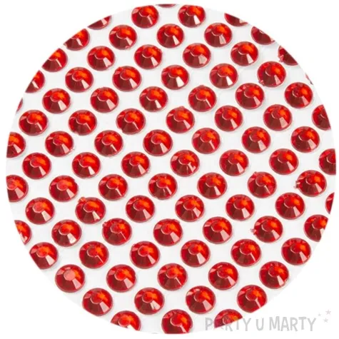 dzety samoprzylepne krysztalki czerwone 3 mm 750 szt
