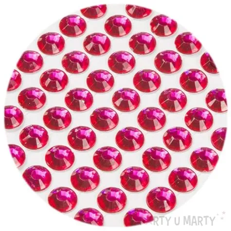 dzety samoprzylepne krysztalki fuksja 6 mm 260 szt