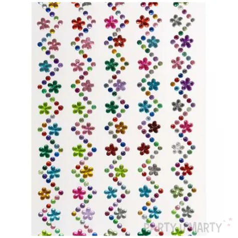 dzety samoprzylepne krysztalki i kwiatki paski mix arpex 3 8 mm 5 szt