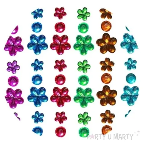 dzety samoprzylepne krysztalki kolory mix 52 szt titanum