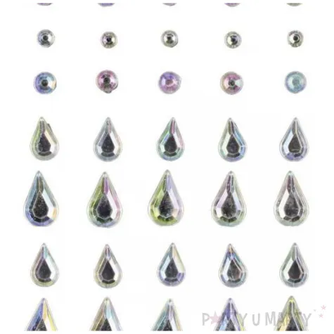 dzety samoprzylepne krysztalki krople zestaw kreatywny do dekorowania 84 szt