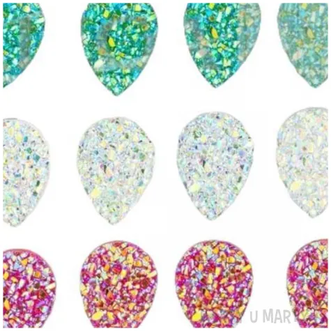 dzety samoprzylepne krysztalki lezki mix aliga 20 szt